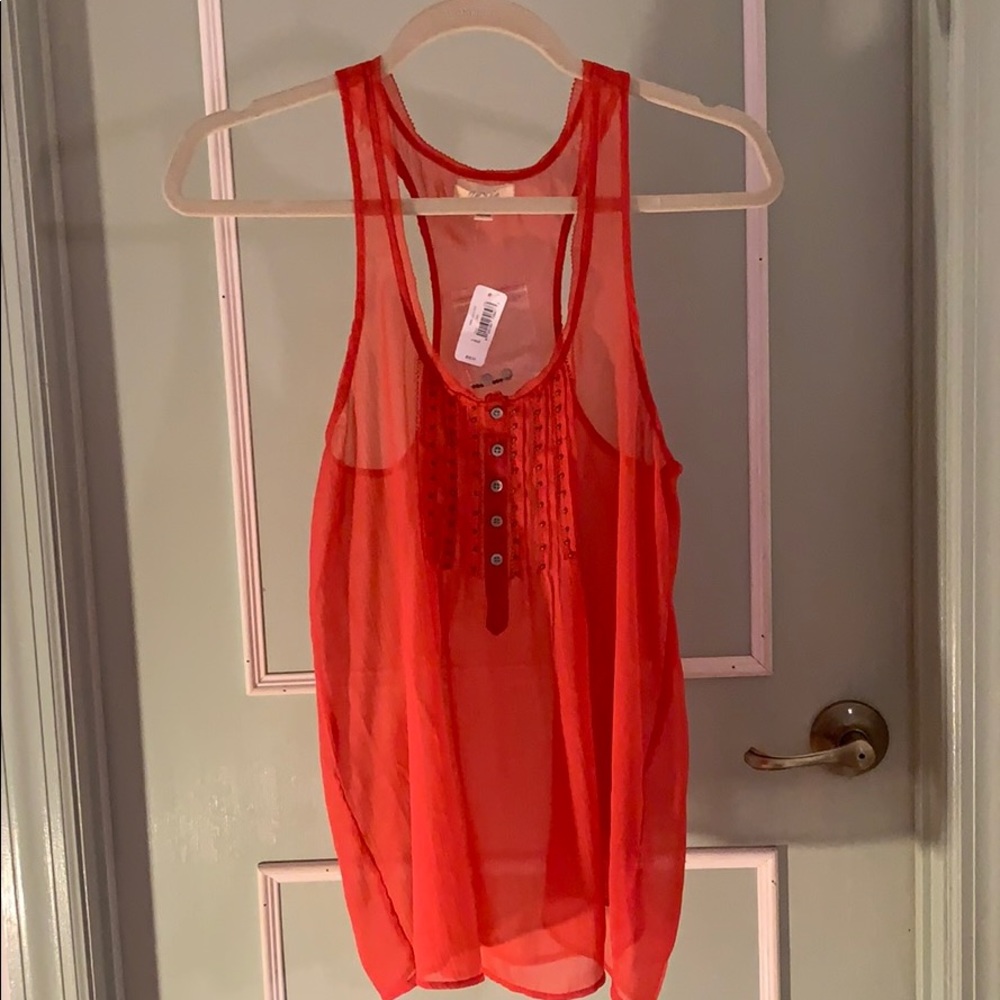 Sheer tank top